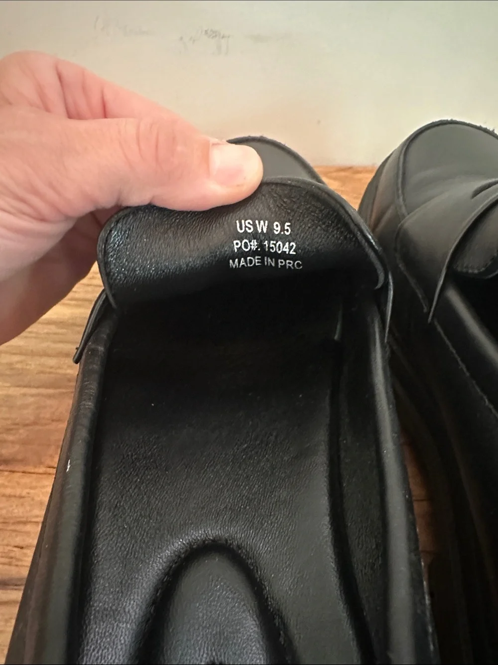 Quince Black Leather Lug-Sole Penny Loafers
